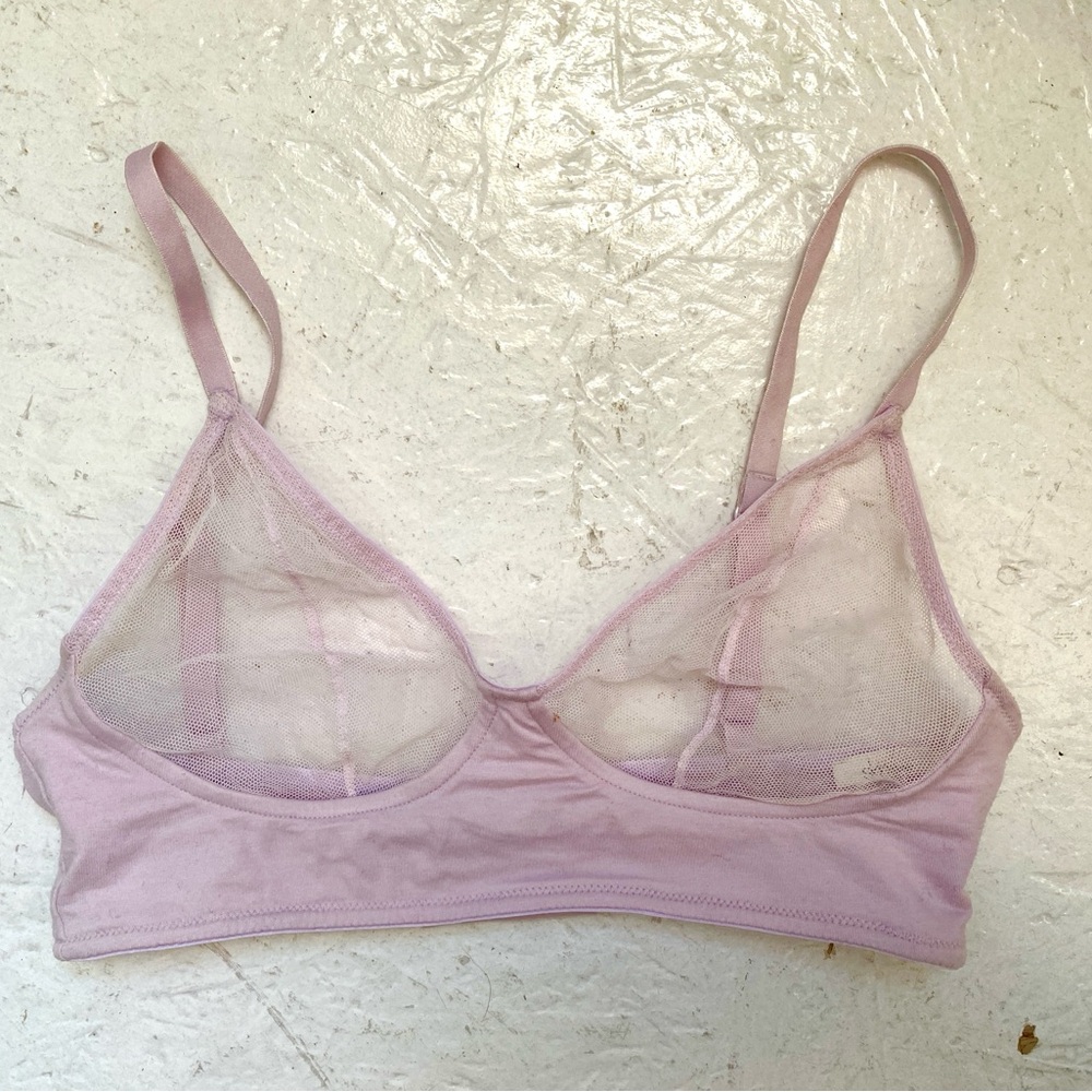 Skin Light Purple Mesh Bralette